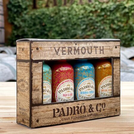 Padró & Co. 4 mini vermouth wooden-style gift box
