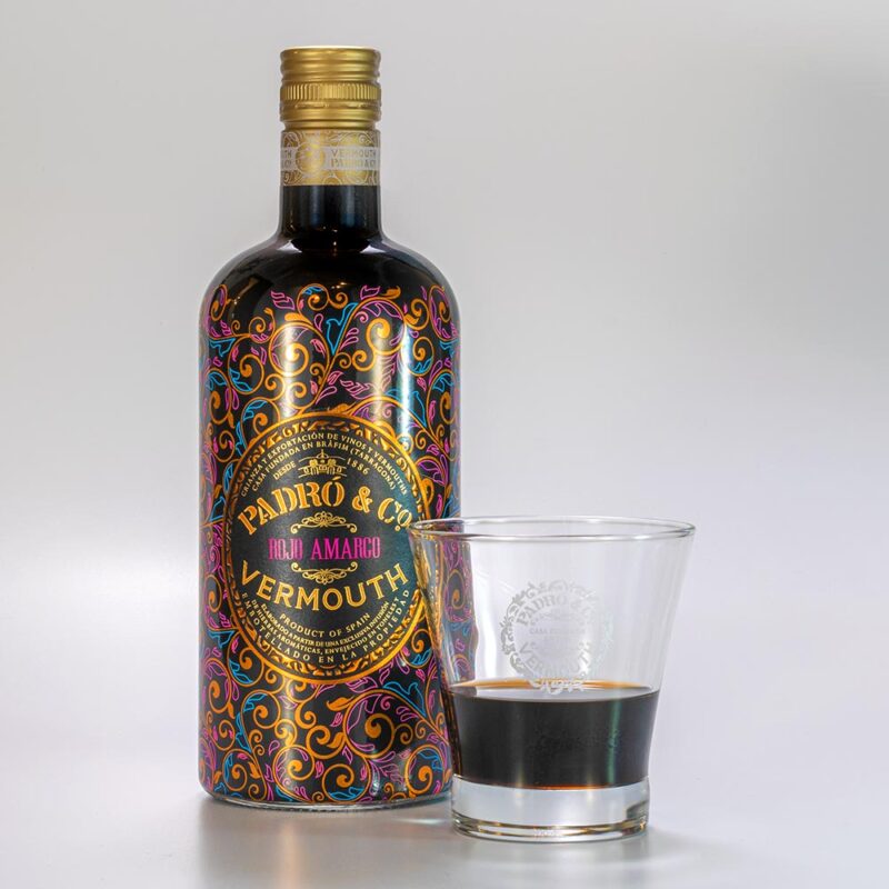 Padró & Co. Rojo Amargo tube glowing under UV light