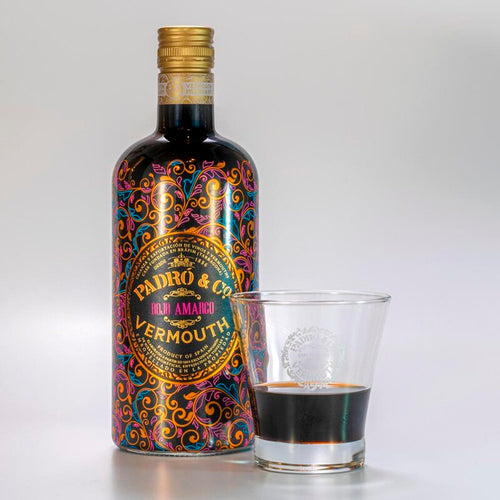 Padró & Co. Rojo Amargo tube glowing under UV light